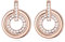 Crystalline Azuria Donna 18ct Placcato Oro Rosa Bianco Cristalli Rotondo Cerchio Orecchini a Lobo