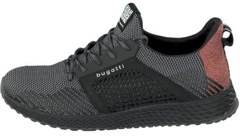 bugatti Herren Low-Top Sneaker, Männer Halbschuhe, Wechselfußbett,schnürschuhe,schnürer,straßenschuhe,Strassenschuhe,schwarz (1000),46 EU / 11 UK