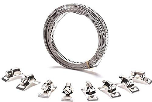 Schlauchschelle Endlos Spannbänder Edelstahl W4 12,7mm 3 Meter mit 6 Schlösser