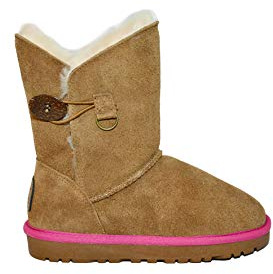 Reissner Lammfelle Engel Stiefel LARA Halbhohe warme Winterboots Wildleder | Innenfutter echtes Merino Lammfell