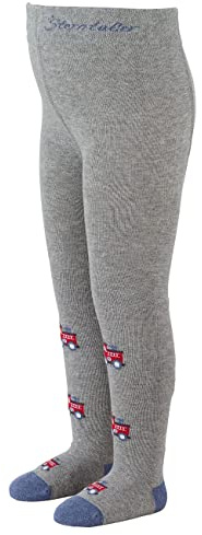 Sterntaler Baby Strumpfhose Feuerwehr – mit elastischem Komfortbund – weiches Baumwollmaterial, hautsympathisch und atmungsaktiv – silber melange, Größe 104