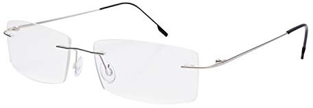 Randlose Lesebrille Leichte Titan-Leserbrillen Männer Frauen +2.00