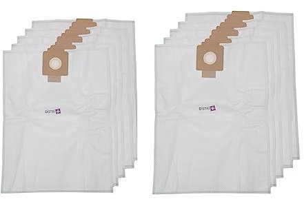 Distri+ - Sac aspirateur Karcher T12/1, T15/1, T17/1, 6.907-016.0, 6.907-019.0.- La Pochette de 10 Sacs Microfibre