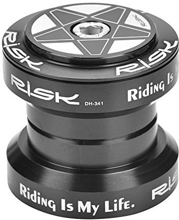 huaer Bike Headset Set, 34mm MTB Mountain Bike Road Bicycle Bike Bearing Headset Aluminum Alloy Bike Front Fork Stem Headset for 28.6mm Straight Steerer Fork Bearing(Black)