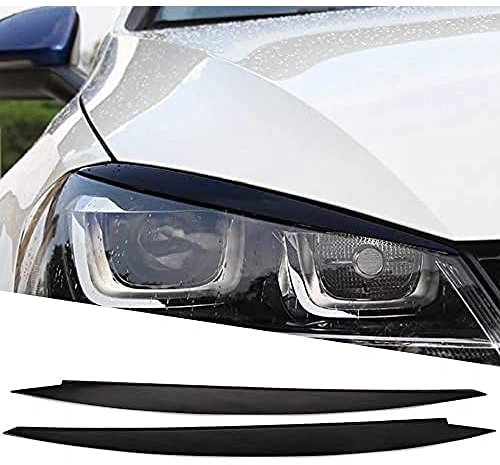 FZZ Parts Parts Schwarz Optik Böser Blick Scheinwerfer Blende Rahnen Abdeckung Passend Für Golf 7 MK7 Nicht passend für das Facelift Model ab 2017
