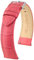 HIRSCH Uhren-Armband Duke M - Uhr-Band aus italienischem Kalbs-Leder mit Alligator-Prägung - Pink - 18 mm