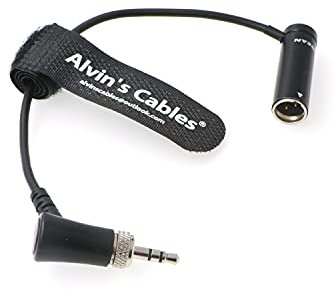 Low-Profile Mini-XLR 3-Pin Stecker TA3M auf 3.5mm-TRS-Locking Audio-Kabel für Canon-EOS-C70 an Deity BP-TRX|Sennheiser-EK-100 G4|G3 Alvin's Cables Schwarz