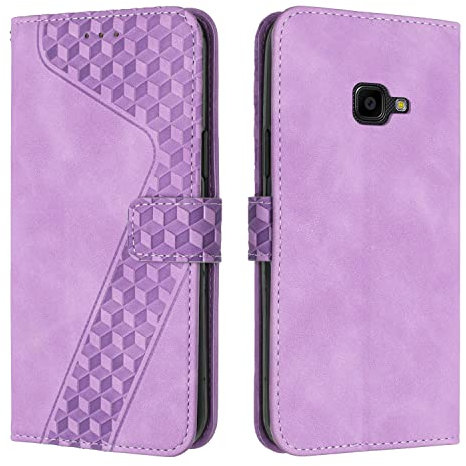 OKZone Coque pour Samsung Galaxy Xcover 4/4S, Etui Protection Housse Premium en Cuir PU Portefeuille Étui Téléphone [Fermoir Magnétique] [Fentes pour Cartes] Flip Case（Pourpre