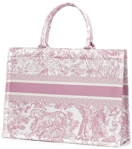 Tote Bag Luxus Frauen Baumwolle Leinen Schulter Crossbody Handtasche Große Kapazität Modische Reise Strand Urlaub Tote Taschen, Pibk, Large