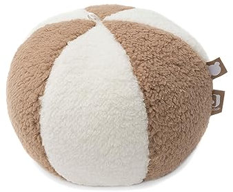 Jollein 119-001-00105 Activity Spielball/Greifball mit Glöckchen Ivory/Biscuit