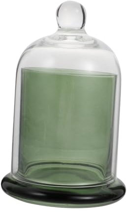 Ciieeo 1 Juego Campana De Cristal para Cupcakes Decoración Vegetal Campana De Cúpula Transparente Decoración De Boda Decoraciones De Ceremonia De Boda Mini Velas Romántico Vidrio Soporte