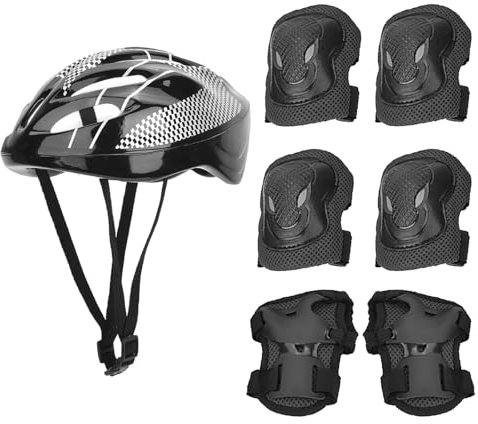NCONCO 7- In- 1 Set Protective Gear for and Adults Roller Skating Protection with Elbow Pads Wrist Guards Knee Pads Roller Skating Helmet for Skating Rollerblading Skateboard Scooter Cycling Biking