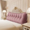 Johnear Keilkissen Lesekissen für Bett und Sofa Lehnenkissen Rosa Kissen 200cm, Rückenkissen Kopfteil Bett Rückenlehne Großes Dreieckiges Lendenkissen