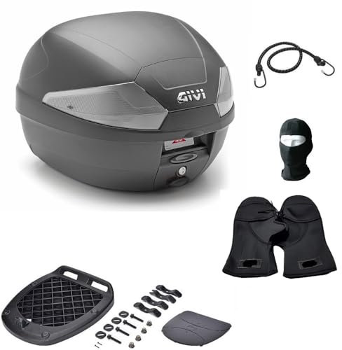 KOMPATIBEL MIT Honda Vision 110 B29NT2 TOPCASE GIVI B29 TECH 29LITER Koffer Kofferraum FÜR Motorrad-Roller, INKLUSIVE Platte UND UNIVERSAL-KIT MIT HECKGEPÄCKTRÄGER