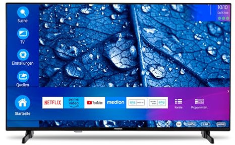MEDION P14351 (MD 29233) 108 cm (43 Zoll) Full HD Fernseher (Smart-TV, HDR, Netflix, Prime Video, PVR, Bluetooth, Triple Tuner Receiver)