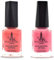 (2Pcs Set) Henna Infused Nail Polish Permeable Nail Polish Halal Vegan Long lasting No UV Needed (Zara, Coral Reef)