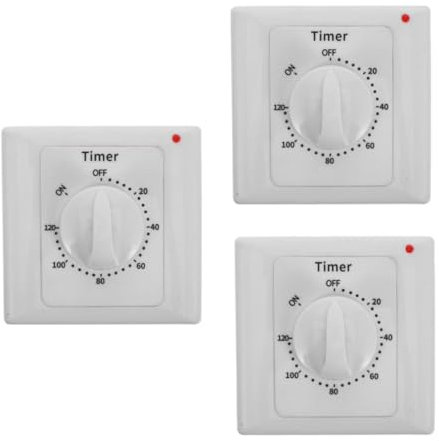 Hemobllo 3st Zeitsteuerungsschalter Timer-lichtschalter Zeitschaltuhren Für Die Wand Wandzeitschaltuhr Steckdosen-timer Für Den Innenbereich Zeitschaltuhr Für Das Badezimmer Weiß Abs