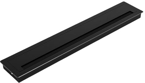 Pasacables de aluminio, cepillo, agujeros de cuerda forrados, cable de escritorio, boquilla ordenada, fácil instalación para mesas de ordenador