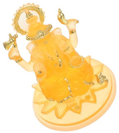 Ciieeo Buddha hängende Statuen Pagodengartenstatue Heimdekorationen Lord-Statue buchregal Dekoration graceling Transparente -Statue -Harzstatue -Harzfigur Orange