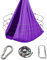 Yoga Sensory Swing Set, Aerial Hammock, Inversion Swing Sling Hammock with Hammock Ceiling Mount for Indoor Outdoor(Lila)