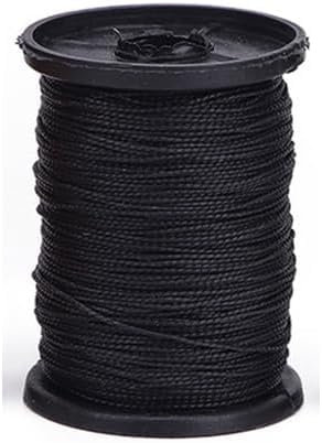 Leliafleury Filo da cucito in nylon nero, 50 metri, per tappezzeria, cucito, progetti di ricamo