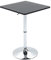 HOMCOM Bartisch Höhenverstellbar Stehtisch mit Drehbar Tischplatte, rutschfest Küchentisch für Wohnzimmer, Esszimmer, Schwarz, 60 x 60 x 69-91 cm
