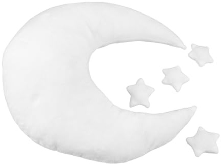HOMSFOU Babyfotografie-Set mit Sternen und Mondkissen für Neugeborenen-shootings Geschlechtsneutrale Foto-Requisiten aus Weichen Materialien für Studio und Heimfotoshootings für Erste