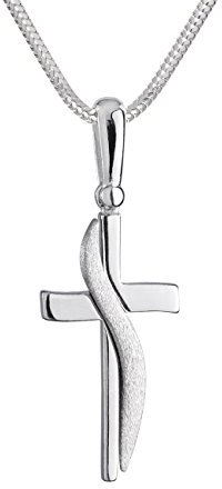 LillyMarie Schimmernde Silberkette Mit Kreuzanhänger Handgefertigt In Der EU