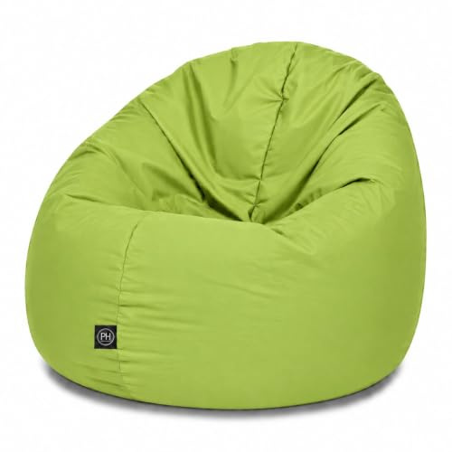 PATCH HOME 2 in 1 Funktion Sitzsack Sessel Bean Bag Sitzsäcke Gaming mit Reißverschluss bereits befüllt - Ø 100cm - Kiwi