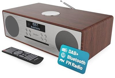 Majority Oakington DAB & UKW CD-Player und Digitalradio Kompaktanlagen | Bluetooth Lautsprecher mit Radio Bluetooth | HiFi Musikanlage mit Dual USB Eingang/Aufladen, AUX/USB, Dab Radio CD Stereoanlage