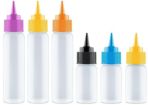 Free Hand Writer Bottles - 6 Squeeze Applicator Bottles: 3 of Each (1 oz. and 2 oz.) - Cookie Decorating Supplies, Cookie Cutters