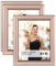 Langdon House 10x8 Picture Frames (Rose Gold, 3 Pack), Contemporary Glam Photo Frames 10 x 8, Wall Mount or Table Top, Celebration Collection