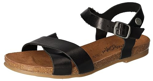 Cosmos Comfort Damen 6106-802-9 Flache Sandale, schwarz, 38 EU