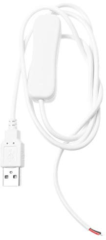 ZOUCY 5V USB 2.0 Mâle Jack 2Pin 2 Fil Câble De Charge Alimentation Cordon DIY 1m Fil avec Interrupteur