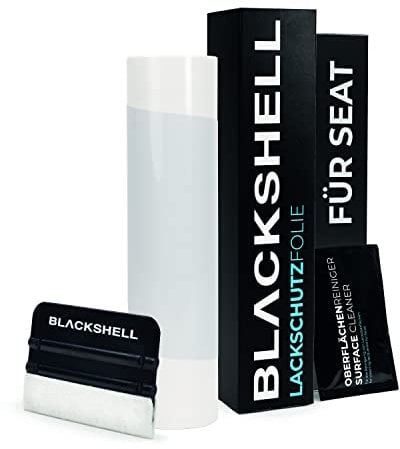 Blackshell® Ladekantenschutz Folie passend für Seat Leon ST (Kombi) | Typ 5F | Bj. 2017-2020 (Facelift) Transparent - passgenauer Stoßstangenschutz inkl. Set für Folierung