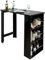 SoBuy Kitchen Breakfast Bar Table Modern Dining Table with 3-Tier Storage Shelves Tall Table for Kitchen, Living Room, or Coffee Bar Black W112 x D57 x H106 cm FWT17-II-SCH