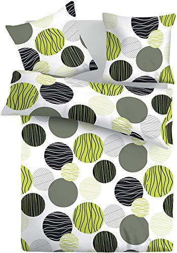 Schlummerglück Original Bettwäsche mit zeitlos modischen Motiven, Qualitätsware zum attraktiven Preis, 100% Baumwolle, Verschiedene Modelle und Qualitäten verfügbar (Fresh 155/220)