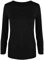 Womens Long Sleeve Stretch Plain Round Scoop Neck T Shirt Top Stretchy Casual Wear Top