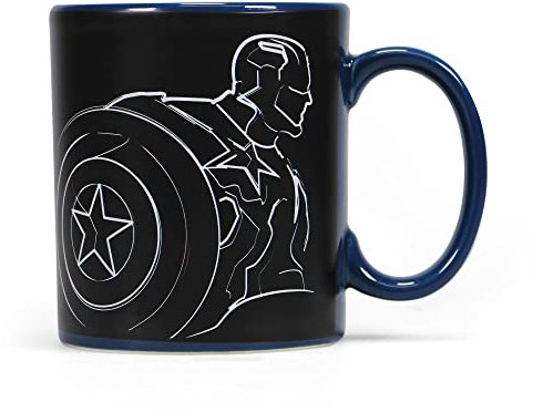 Half Moon Bay Captain America MUGBMV25 Tasse mit Wärmewechsel, Schild