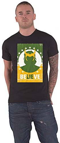 Loki T Shirt Believe Logo Nue offiziell Marvel Herren