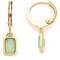 JEWELS BY LEONARDO Ohrhänger Ciao Sofia 1 Paar • Ohr-Ringe aus goldfarbenem Edelstahl • beweglicher mintgrüner Glaskirstall • Schmuck Geschenk für Frauen • 021653