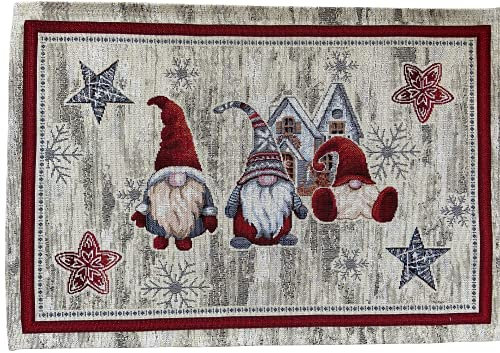 Weihnachten, 2 Stück Bezaubernde Tischsets aus Gobelin, Romantisch, Edel, Nostalgisch, Festlich (Wichtel)