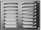 260x190mm Aluminium Lüftungsgitter mit Insektenschutz - Gitter für Belüftung - Abluftgitter