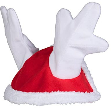 HORZE Weihnachtliche Rentier-Pferdemütze, Rot, F