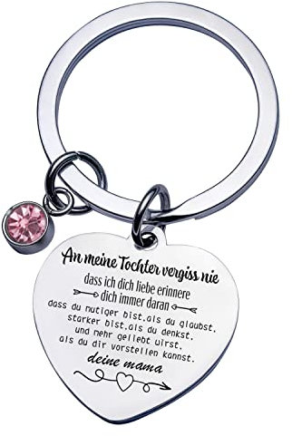 Rebundex Schlüsselanhänger mit Gravur Herz Mutter Tochter Geschenk für Tochter Geschenke von Mama Mutter Geschenk Schlüsselanhänger zu Weihnachten Geburtstag