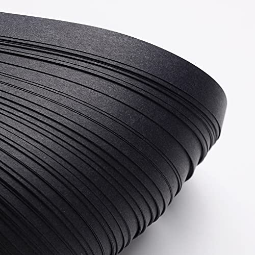 Craftdady Quilling-Papierstreifen, 530 x 10 mm, schwarz, für Bastelarbeiten, Handwerk, Quilling, Papier, Malerei, Wanddekoration, 120 Stück