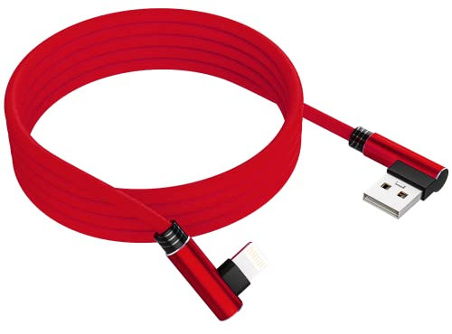 Ironten iPhone Lightning Charger, 3 Pack 10 Ft Red Apple MFi Certified Cable Nylon Braided Cable Fast Charging Cord Compatible with iPhone 14 13 12 11 Pro Max XR XS X 8 7 6 Plus SE iPad