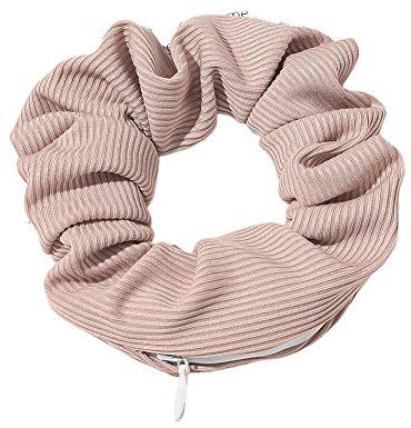 Tsugar Haargummis mit Reißverschluss, versteckte Tasche, Aufbewahrung, Meerjungfrau, metallische Farbe, große Pferdeschwanz-Halter, glänzende Schleife, elastische Bänder für Damen und Mädchen,