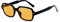 ESALIA Retro Ovale Sonnenbrille Gelb Gradient Brille Transparente Linse Vintage Tinted Sunglasses für Damen Herren Schwarz Gelb