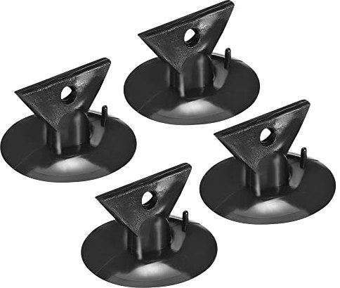 sourcing map Bulb Changers, 35mm Dia. Suction Cup Light Lamp Replacing Tools for GU10 MR16 Bulbs, Black PVC, Pack of 4